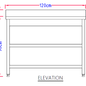 S/S Steel Working Table with Splash