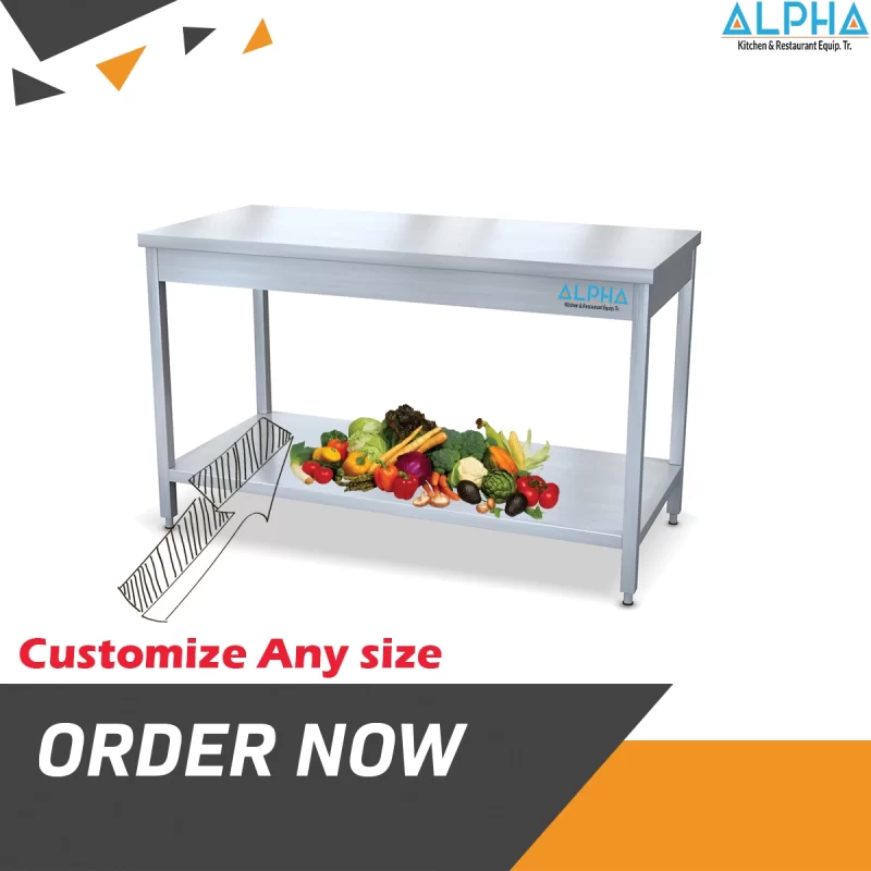 Stainless Steel Working Table NO Splash | ss table | stainless steel work table in UAE | Best Stainless Steel Work Table in UAE | Is steel good for table? Yes | Buy steel table