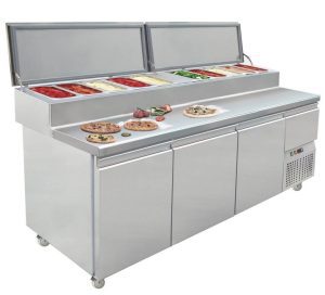 S/S three door salad counter chiller