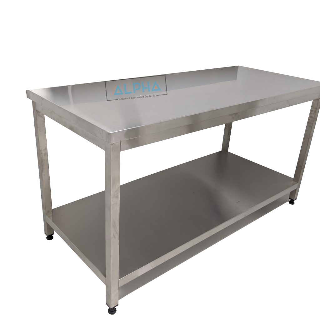 Stainless Steel Working Table No Splash 2024 | Alpha Kitchen Factory