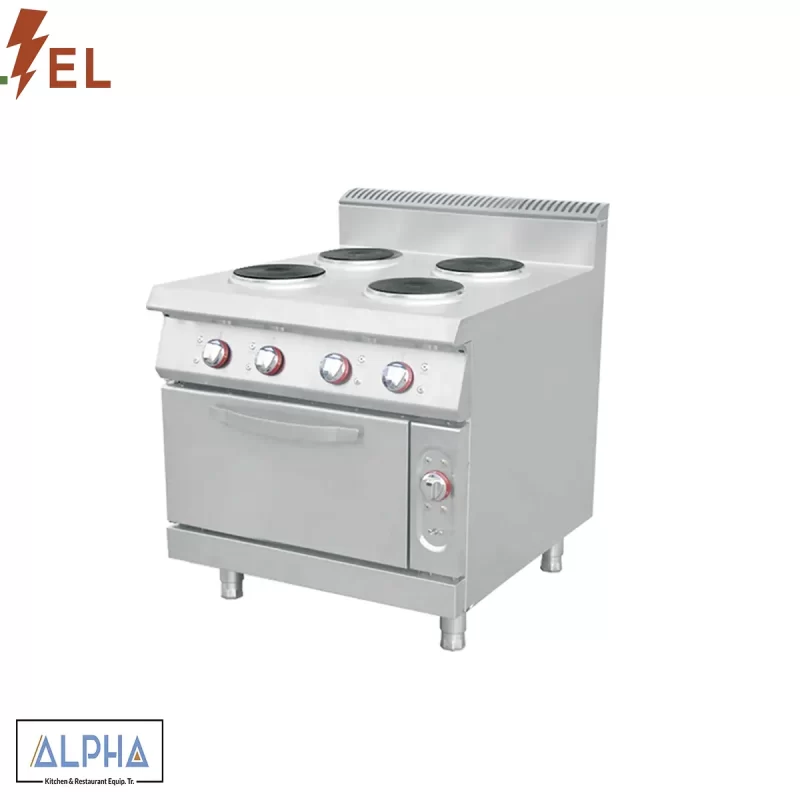 Electric 4-Hot Plate Cooker With Oven