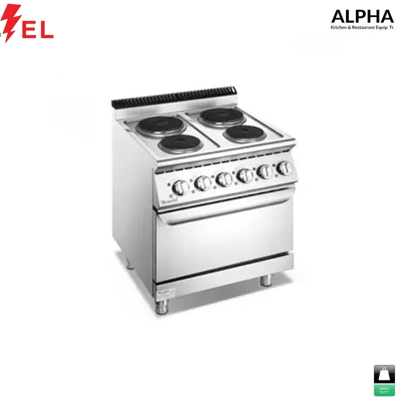 Electric 4-Hot Plate Cooker With Oven Square