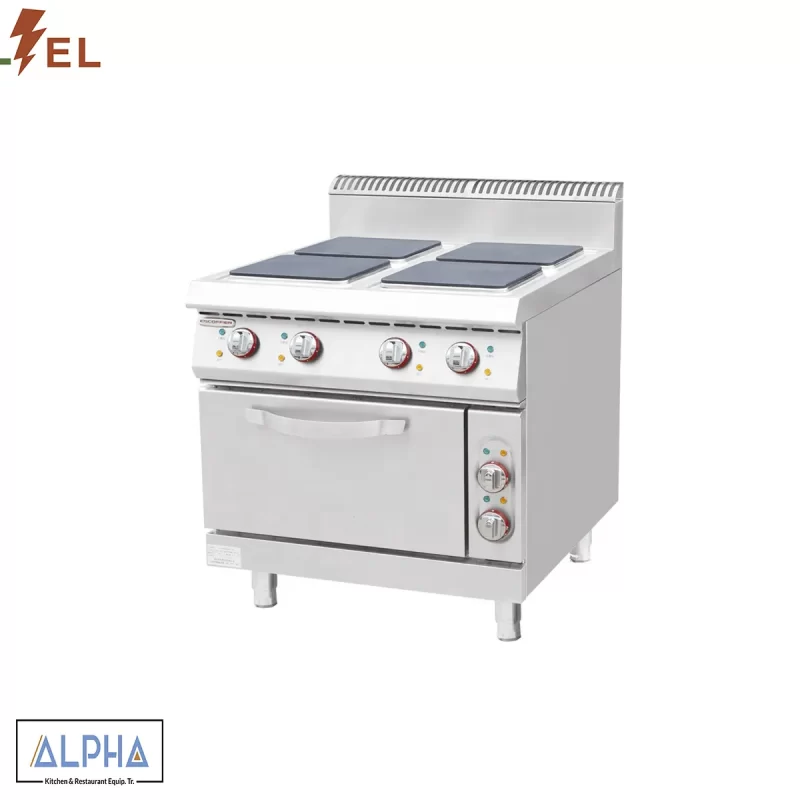 Electric 4-Hot Plate Cooker With Oven