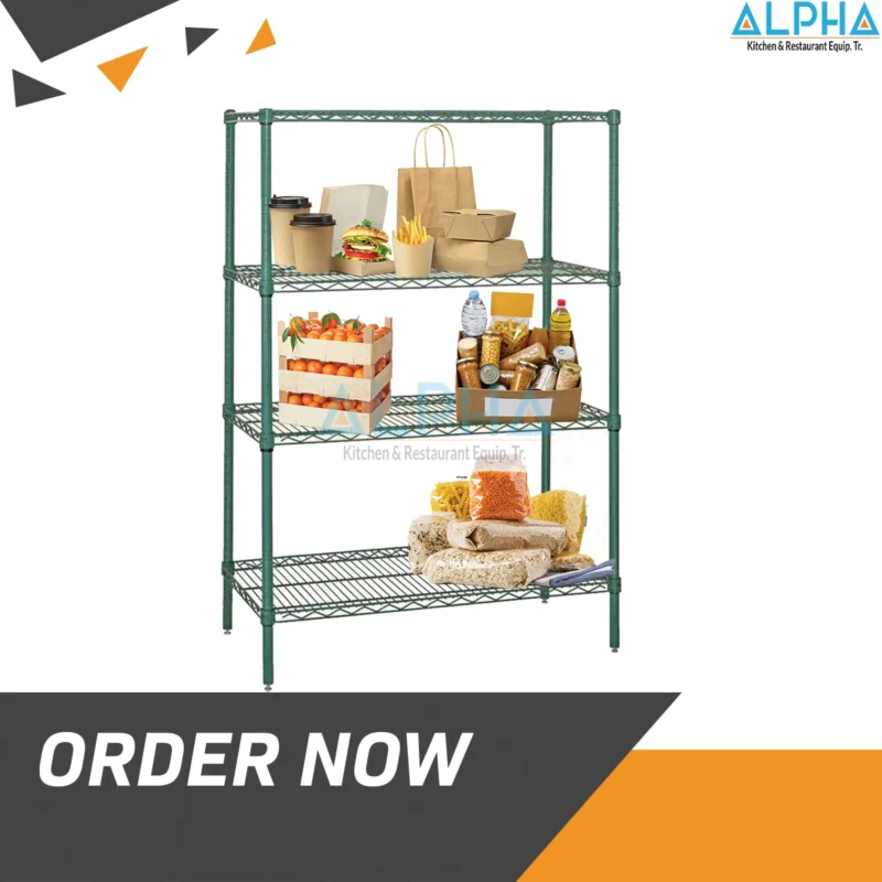 Green Epoxy Wire Shelf 90