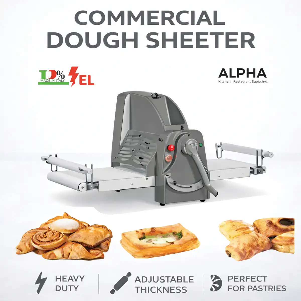 Dough Sheeter, Mecnosud SB500 Reversible Dough Sheeter commercial pastry machine for bakeries in Dubai