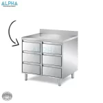 Base Cabinet 6 Drawers, stainless steel cabinets, horizontal drawers, custom cabinets, industrial cabinets, commercial cabinets, food service equipment, healthcare storage, laboratory storage, durable cabinets, customizable storage