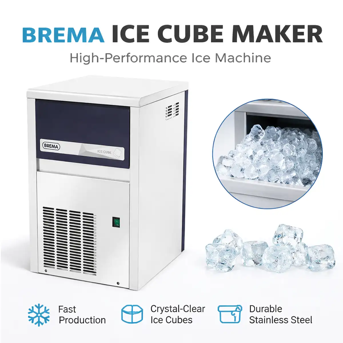 Ice Maker Machine 22kg CB184 Brema brand in UAE