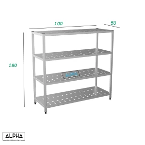 Perforated Stand  WITH 4 SHELVES