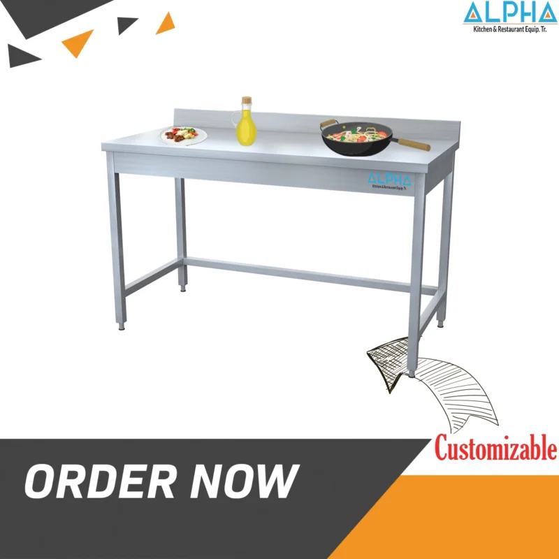 Work Table No Shelf +Splash | Kitchen Work Table heavy duty | ss Table | ss Work table