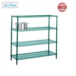Green Epoxy Wire Shelf 150 | shelving unit uae