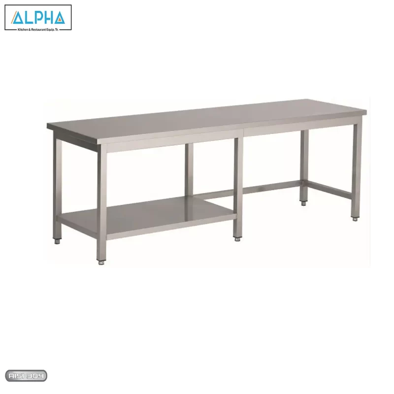 Work Table Stainless Steel +1/2 Bottom Shelf