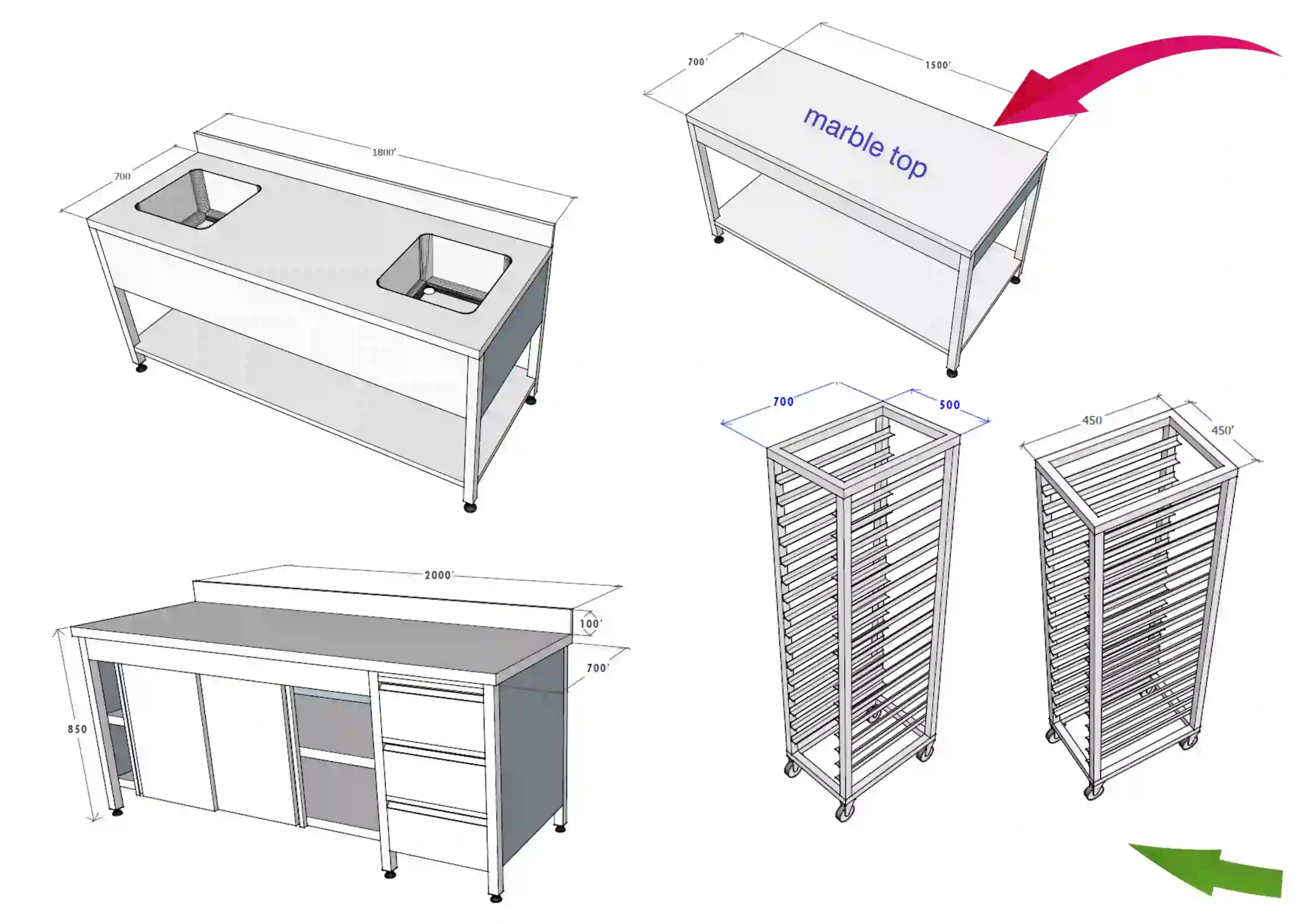 Custom Stainless Steel Catering Equipment