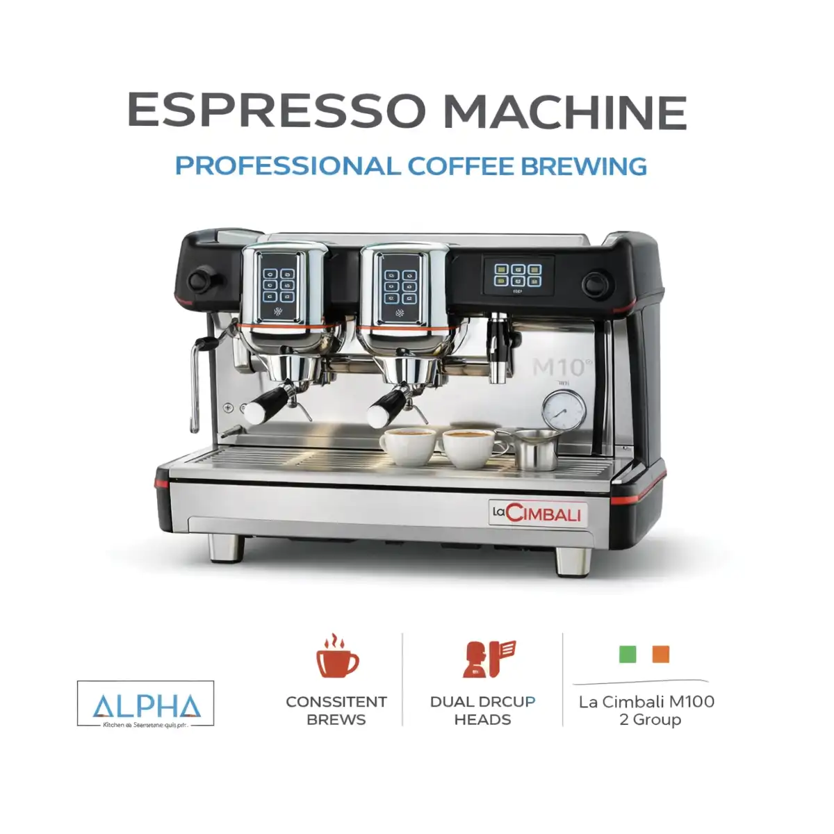 M100 Attiva 2 Group Coffee Machine, La Cimbali M100 Attiva 2 group coffee machine, la cimbali m100 attiva 2 group coffee machine, commercial espresso machine two group, multi boiler espresso coffee machine, la cimbali espresso machine uae, cafe coffee machine 2 group, hotel coffee machine la cimbali