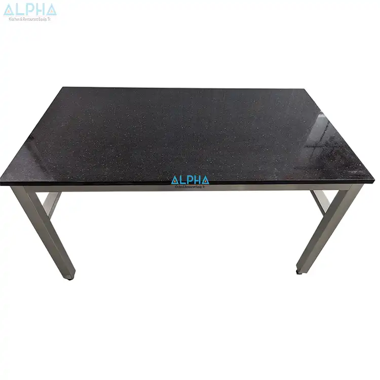 Steel Work Table Marble Top, steel supplier in UAE