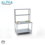 Ss Work Table with 2 Overhead Shelves | UAE | ss fabrication in UAE