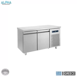 Chiller 2 Doors Counter Gr | STAINLESS STEEL REFRIGERATED COUNTER | COUNTER REFRIGERATOR | REFRIGERATED COUNTER WITH 2 GN DOORSو Tecnodom, TF02MIDGN, Undercounter Refrigerator