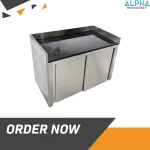 Stainless Steel Base Cabinet with Marble Top, SS Base cabinet with marble