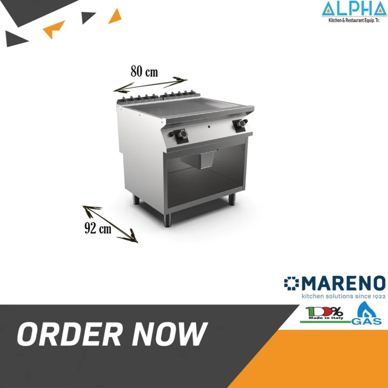 Gas griddle top with smooth (Mareno) ,