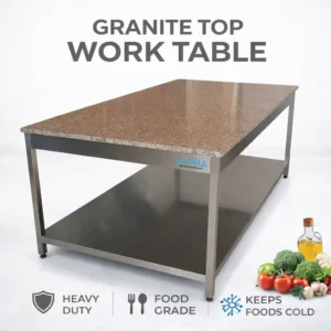 Bakery preparation table, Stainless Steel Work Table Marble Top