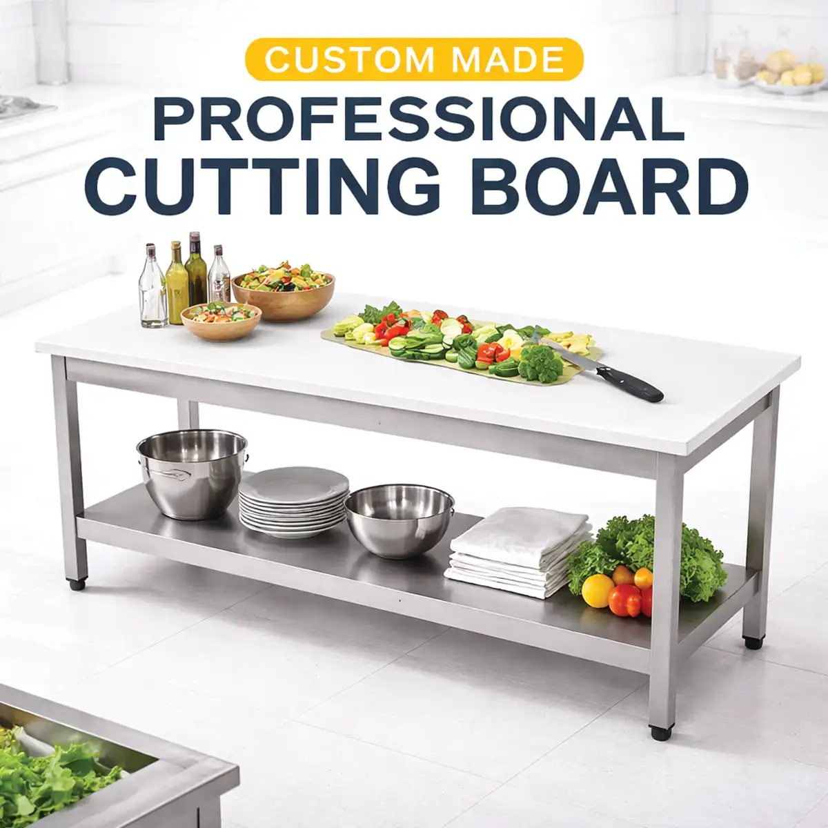 White Cutting Board Polyethylene With Table