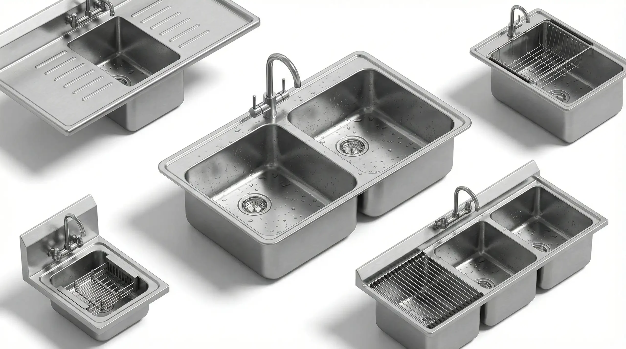 sinks and wash basin made of stainless steel, Commercial sinks, wash stations & prep sinks